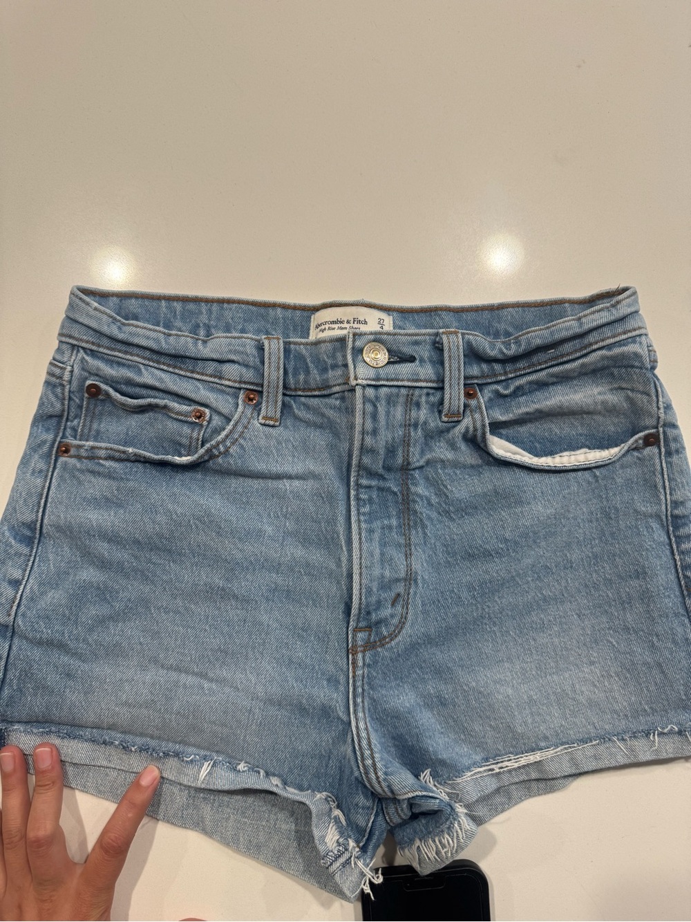 Abercrombie & Fitch Light Blue Denim Cutoff Shorts